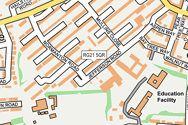 RG21 5QR map - OS OpenMap – Local (Ordnance Survey) RG21 5QR map - OS OpenMap – Local (Ordnance Survey)