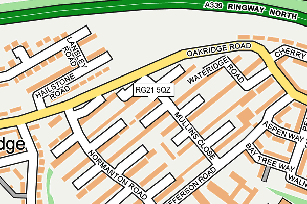 RG21 5QZ map - OS OpenMap – Local (Ordnance Survey) RG21 5QZ map - OS OpenMap – Local (Ordnance Survey)