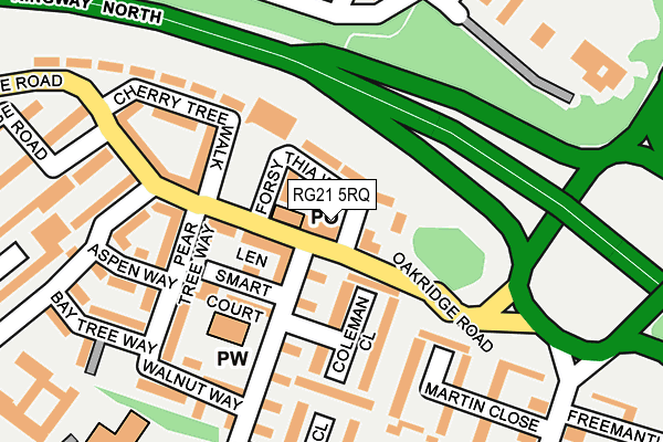 RG21 5RQ map - OS OpenMap – Local (Ordnance Survey) RG21 5RQ map - OS OpenMap – Local (Ordnance Survey)