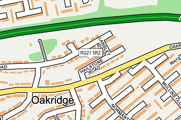 RG21 5RZ map - OS OpenMap – Local (Ordnance Survey) RG21 5RZ map - OS OpenMap – Local (Ordnance Survey)