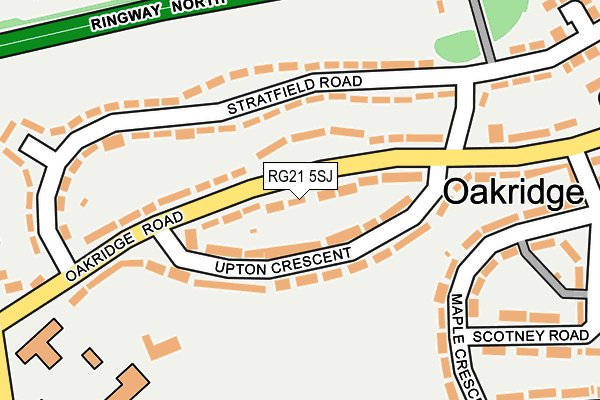 RG21 5SJ map - OS OpenMap – Local (Ordnance Survey) RG21 5SJ map - OS OpenMap – Local (Ordnance Survey)