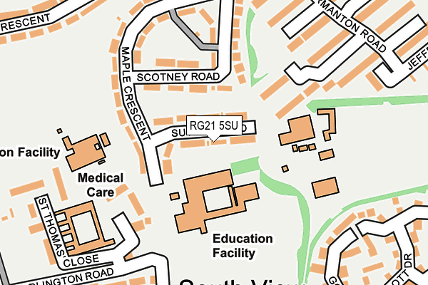 RG21 5SU map - OS OpenMap – Local (Ordnance Survey) RG21 5SU map - OS OpenMap – Local (Ordnance Survey)