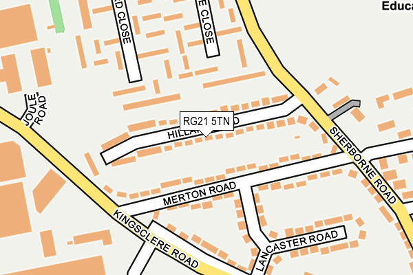 RG21 5TN map - OS OpenMap – Local (Ordnance Survey) RG21 5TN map - OS OpenMap – Local (Ordnance Survey)