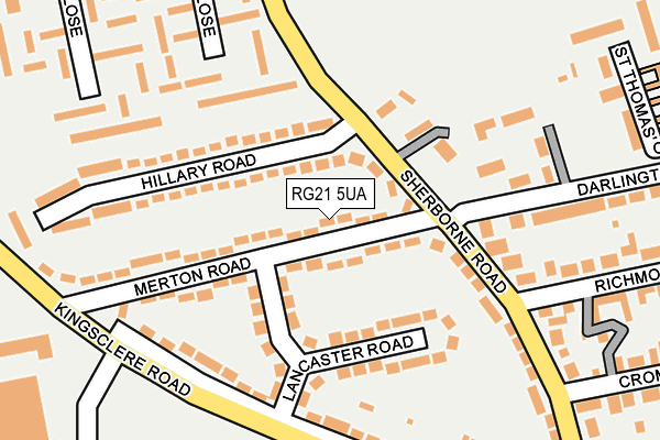 RG21 5UA map - OS OpenMap – Local (Ordnance Survey) RG21 5UA map - OS OpenMap – Local (Ordnance Survey)