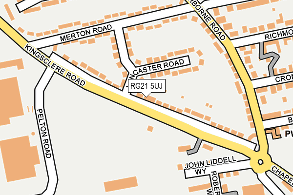 RG21 5UJ map - OS OpenMap – Local (Ordnance Survey) RG21 5UJ map - OS OpenMap – Local (Ordnance Survey)