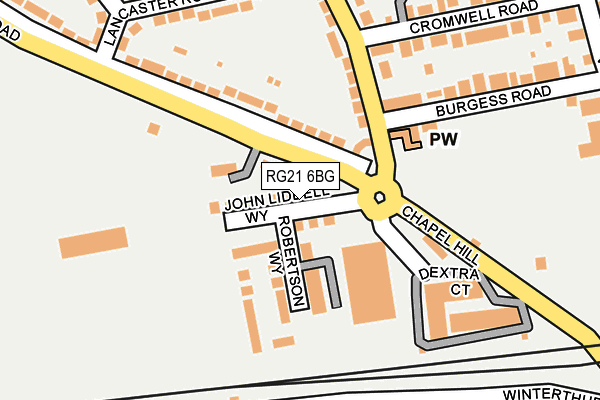 RG21 6BG map - OS OpenMap – Local (Ordnance Survey) RG21 6BG map - OS OpenMap – Local (Ordnance Survey)