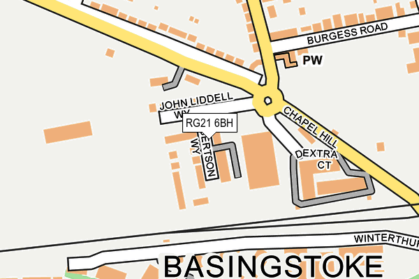 RG21 6BH map - OS OpenMap – Local (Ordnance Survey) RG21 6BH map - OS OpenMap – Local (Ordnance Survey)
