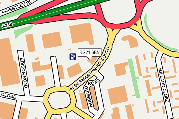 RG21 6BN map - OS OpenMap – Local (Ordnance Survey) RG21 6BN map - OS OpenMap – Local (Ordnance Survey)