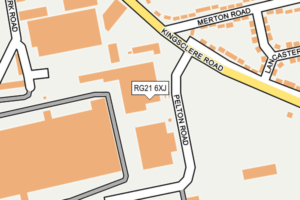 RG21 6XJ map - OS OpenMap – Local (Ordnance Survey) RG21 6XJ map - OS OpenMap – Local (Ordnance Survey)