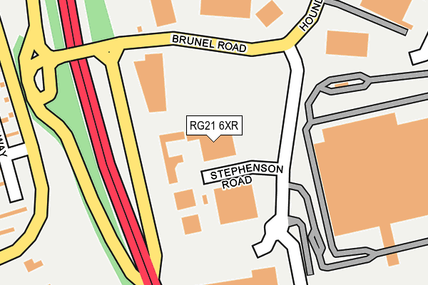 RG21 6XR map - OS OpenMap – Local (Ordnance Survey) RG21 6XR map - OS OpenMap – Local (Ordnance Survey)