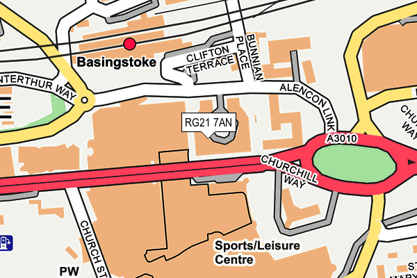 RG21 7AN map - OS OpenMap – Local (Ordnance Survey) RG21 7AN map - OS OpenMap – Local (Ordnance Survey)