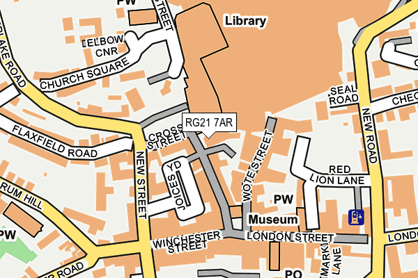 RG21 7AR map - OS OpenMap – Local (Ordnance Survey) RG21 7AR map - OS OpenMap – Local (Ordnance Survey)