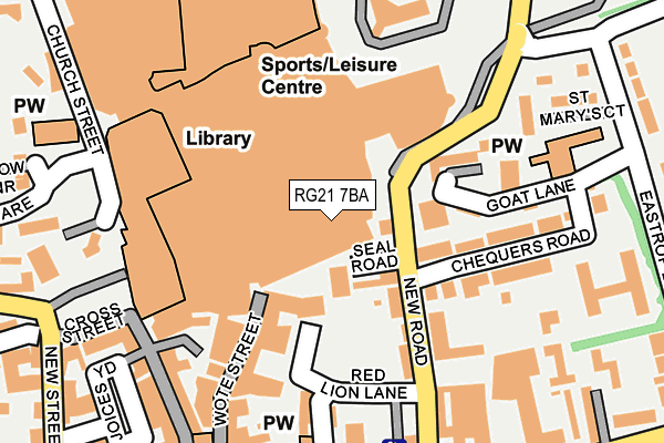 RG21 7BA map - OS OpenMap – Local (Ordnance Survey) RG21 7BA map - OS OpenMap – Local (Ordnance Survey)