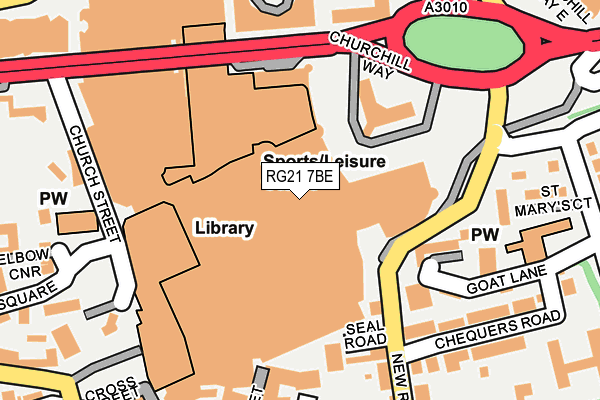 RG21 7BE map - OS OpenMap – Local (Ordnance Survey) RG21 7BE map - OS OpenMap – Local (Ordnance Survey)