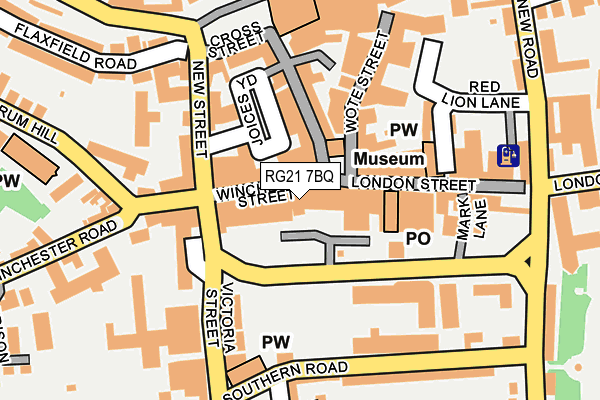 RG21 7BQ map - OS OpenMap – Local (Ordnance Survey) RG21 7BQ map - OS OpenMap – Local (Ordnance Survey)