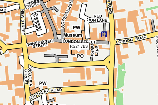 RG21 7BS map - OS OpenMap – Local (Ordnance Survey) RG21 7BS map - OS OpenMap – Local (Ordnance Survey)