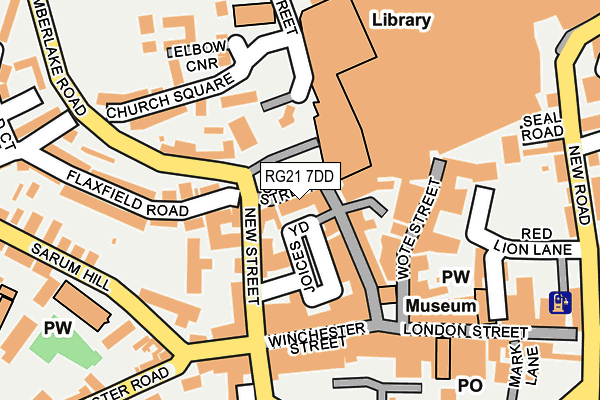 RG21 7DD map - OS OpenMap – Local (Ordnance Survey) RG21 7DD map - OS OpenMap – Local (Ordnance Survey)