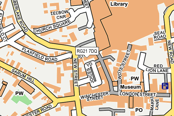 RG21 7DQ map - OS OpenMap – Local (Ordnance Survey) RG21 7DQ map - OS OpenMap – Local (Ordnance Survey)