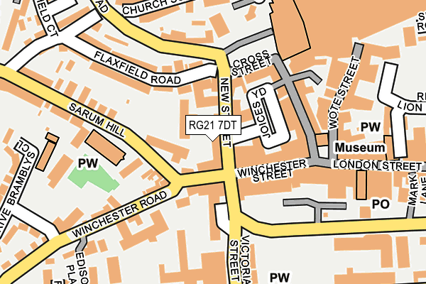 RG21 7DT map - OS OpenMap – Local (Ordnance Survey) RG21 7DT map - OS OpenMap – Local (Ordnance Survey)