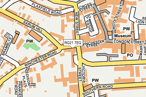 RG21 7EQ map - OS OpenMap – Local (Ordnance Survey) RG21 7EQ map - OS OpenMap – Local (Ordnance Survey)