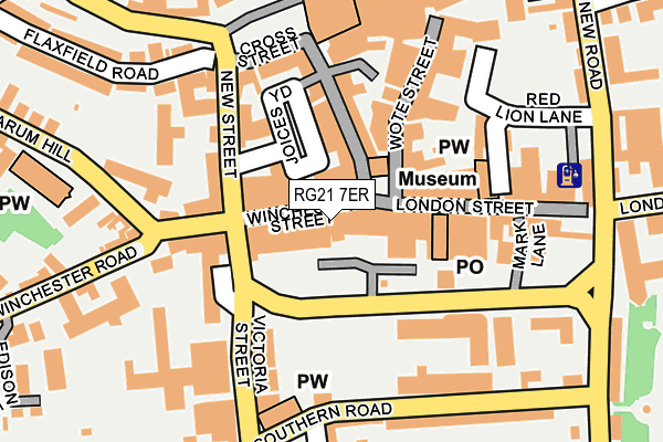 RG21 7ER map - OS OpenMap – Local (Ordnance Survey) RG21 7ER map - OS OpenMap – Local (Ordnance Survey)