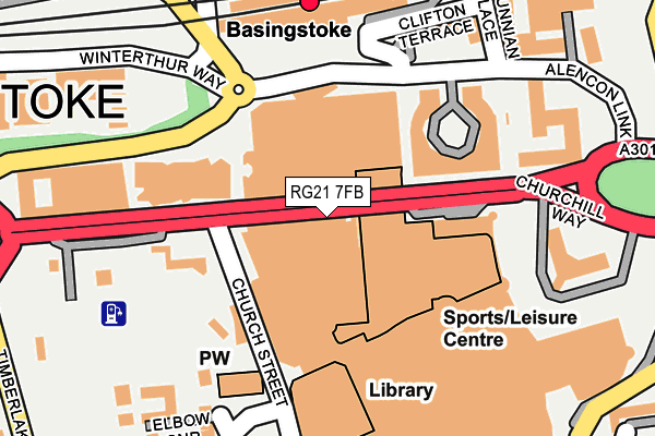 RG21 7FB map - OS OpenMap – Local (Ordnance Survey) RG21 7FB map - OS OpenMap – Local (Ordnance Survey)