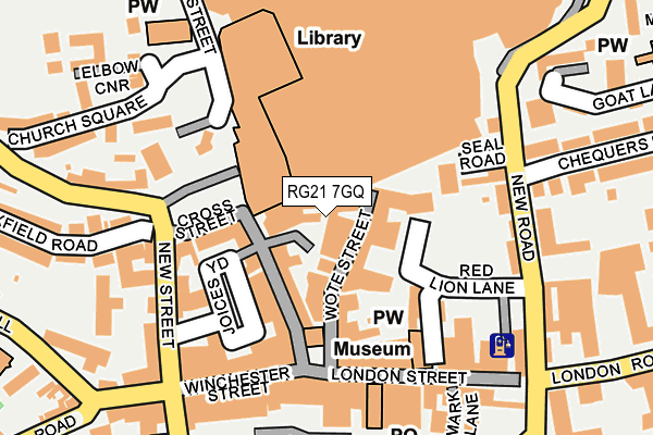 RG21 7GQ map - OS OpenMap – Local (Ordnance Survey) RG21 7GQ map - OS OpenMap – Local (Ordnance Survey)