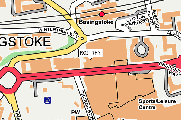 RG21 7HY map - OS OpenMap – Local (Ordnance Survey) RG21 7HY map - OS OpenMap – Local (Ordnance Survey)