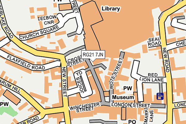 RG21 7JN map - OS OpenMap – Local (Ordnance Survey) RG21 7JN map - OS OpenMap – Local (Ordnance Survey)