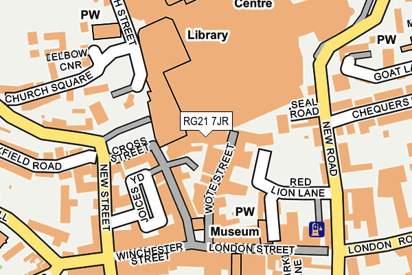 RG21 7JR map - OS OpenMap – Local (Ordnance Survey) RG21 7JR map - OS OpenMap – Local (Ordnance Survey)