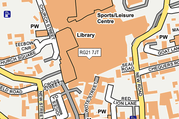 RG21 7JT map - OS OpenMap – Local (Ordnance Survey) RG21 7JT map - OS OpenMap – Local (Ordnance Survey)