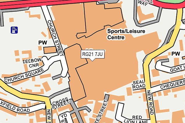 RG21 7JU map - OS OpenMap – Local (Ordnance Survey) RG21 7JU map - OS OpenMap – Local (Ordnance Survey)