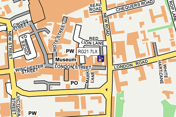 RG21 7LX map - OS OpenMap – Local (Ordnance Survey) RG21 7LX map - OS OpenMap – Local (Ordnance Survey)