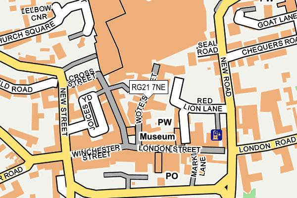 RG21 7NE map - OS OpenMap – Local (Ordnance Survey) RG21 7NE map - OS OpenMap – Local (Ordnance Survey)