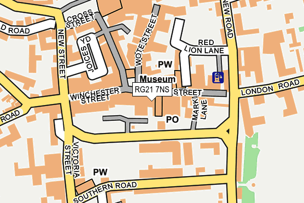 RG21 7NS map - OS OpenMap – Local (Ordnance Survey) RG21 7NS map - OS OpenMap – Local (Ordnance Survey)