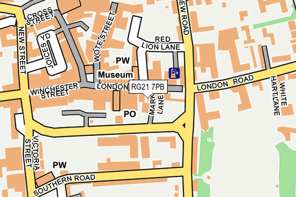 RG21 7PB map - OS OpenMap – Local (Ordnance Survey) RG21 7PB map - OS OpenMap – Local (Ordnance Survey)