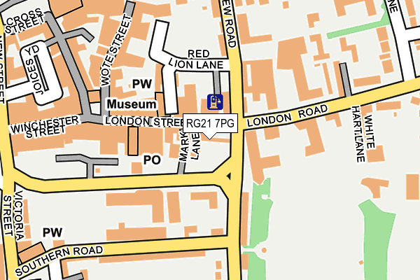 RG21 7PG map - OS OpenMap – Local (Ordnance Survey) RG21 7PG map - OS OpenMap – Local (Ordnance Survey)