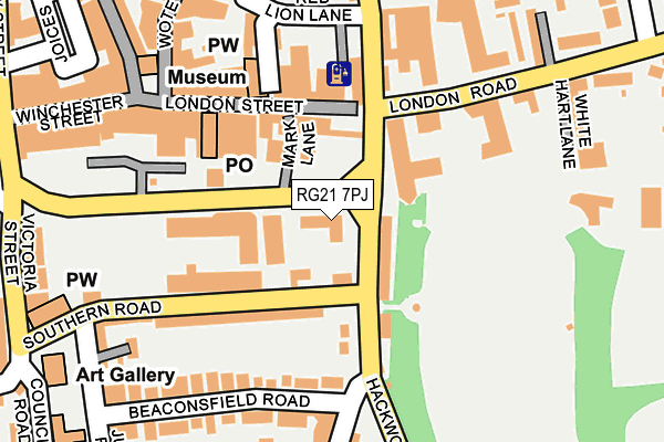 RG21 7PJ map - OS OpenMap – Local (Ordnance Survey) RG21 7PJ map - OS OpenMap – Local (Ordnance Survey)