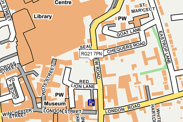 RG21 7PN map - OS OpenMap – Local (Ordnance Survey) RG21 7PN map - OS OpenMap – Local (Ordnance Survey)