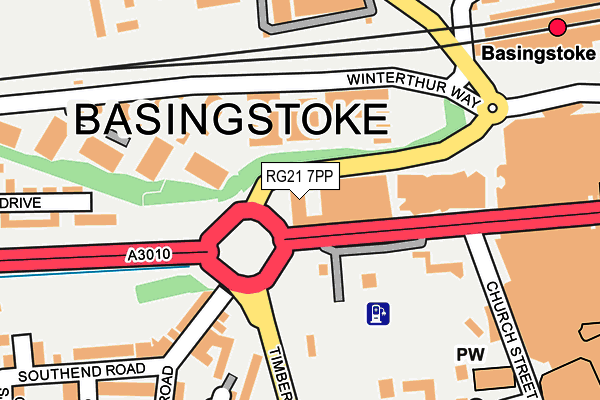 RG21 7PP map - OS OpenMap – Local (Ordnance Survey) RG21 7PP map - OS OpenMap – Local (Ordnance Survey)