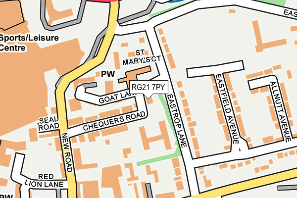 RG21 7PY map - OS OpenMap – Local (Ordnance Survey) RG21 7PY map - OS OpenMap – Local (Ordnance Survey)