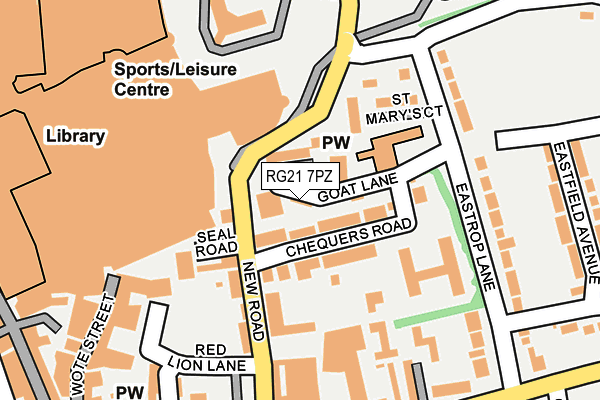 RG21 7PZ map - OS OpenMap – Local (Ordnance Survey) RG21 7PZ map - OS OpenMap – Local (Ordnance Survey)