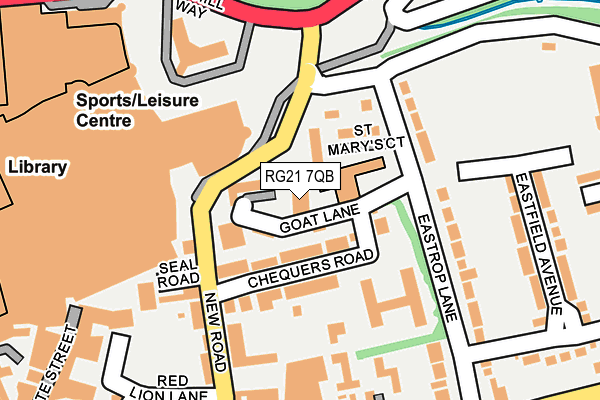 RG21 7QB map - OS OpenMap – Local (Ordnance Survey) RG21 7QB map - OS OpenMap – Local (Ordnance Survey)