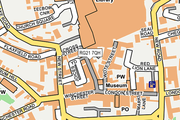 RG21 7QH map - OS OpenMap – Local (Ordnance Survey) RG21 7QH map - OS OpenMap – Local (Ordnance Survey)