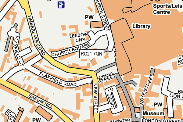 RG21 7QN map - OS OpenMap – Local (Ordnance Survey) RG21 7QN map - OS OpenMap – Local (Ordnance Survey)
