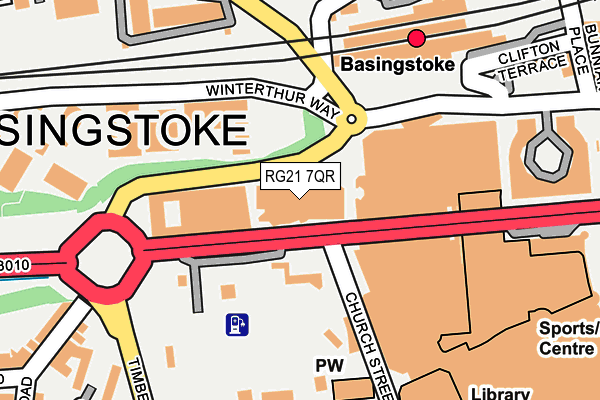 RG21 7QR map - OS OpenMap – Local (Ordnance Survey)