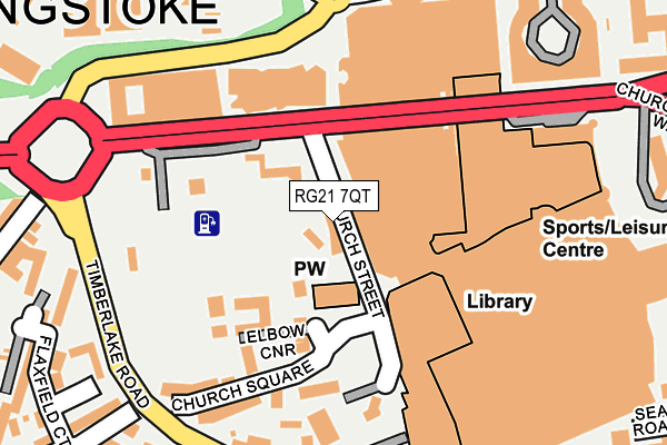 RG21 7QT map - OS OpenMap – Local (Ordnance Survey) RG21 7QT map - OS OpenMap – Local (Ordnance Survey)