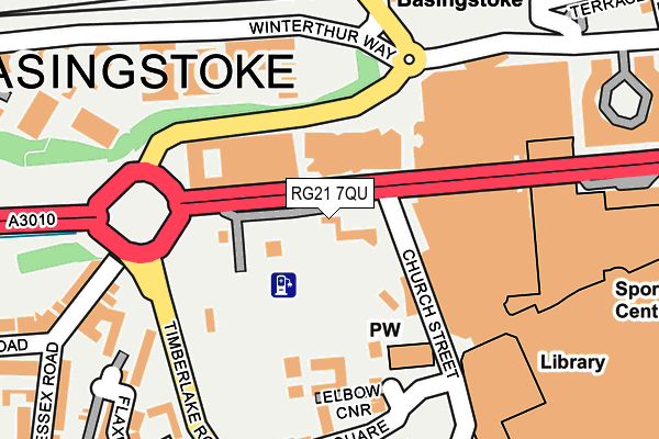 RG21 7QU map - OS OpenMap – Local (Ordnance Survey) RG21 7QU map - OS OpenMap – Local (Ordnance Survey)