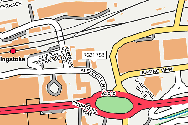 RG21 7SB map - OS OpenMap – Local (Ordnance Survey) RG21 7SB map - OS OpenMap – Local (Ordnance Survey)