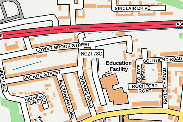 RG21 7SG map - OS OpenMap – Local (Ordnance Survey) RG21 7SG map - OS OpenMap – Local (Ordnance Survey)
